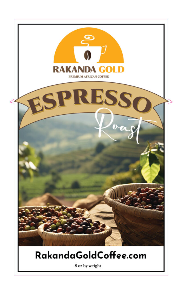 Rakanda Gold Espresso Roast front label